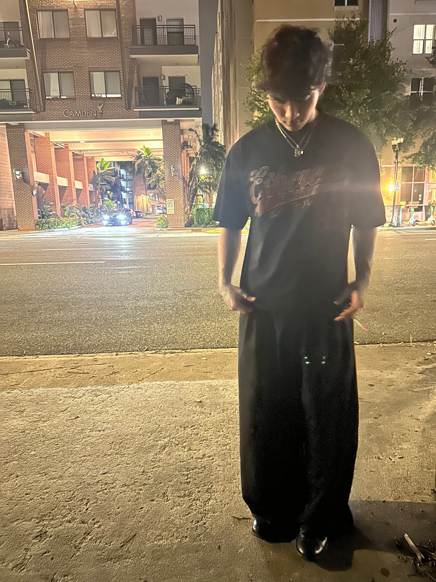 Ethereal Desires Drop Shoulder Boxy Garment Tee Black