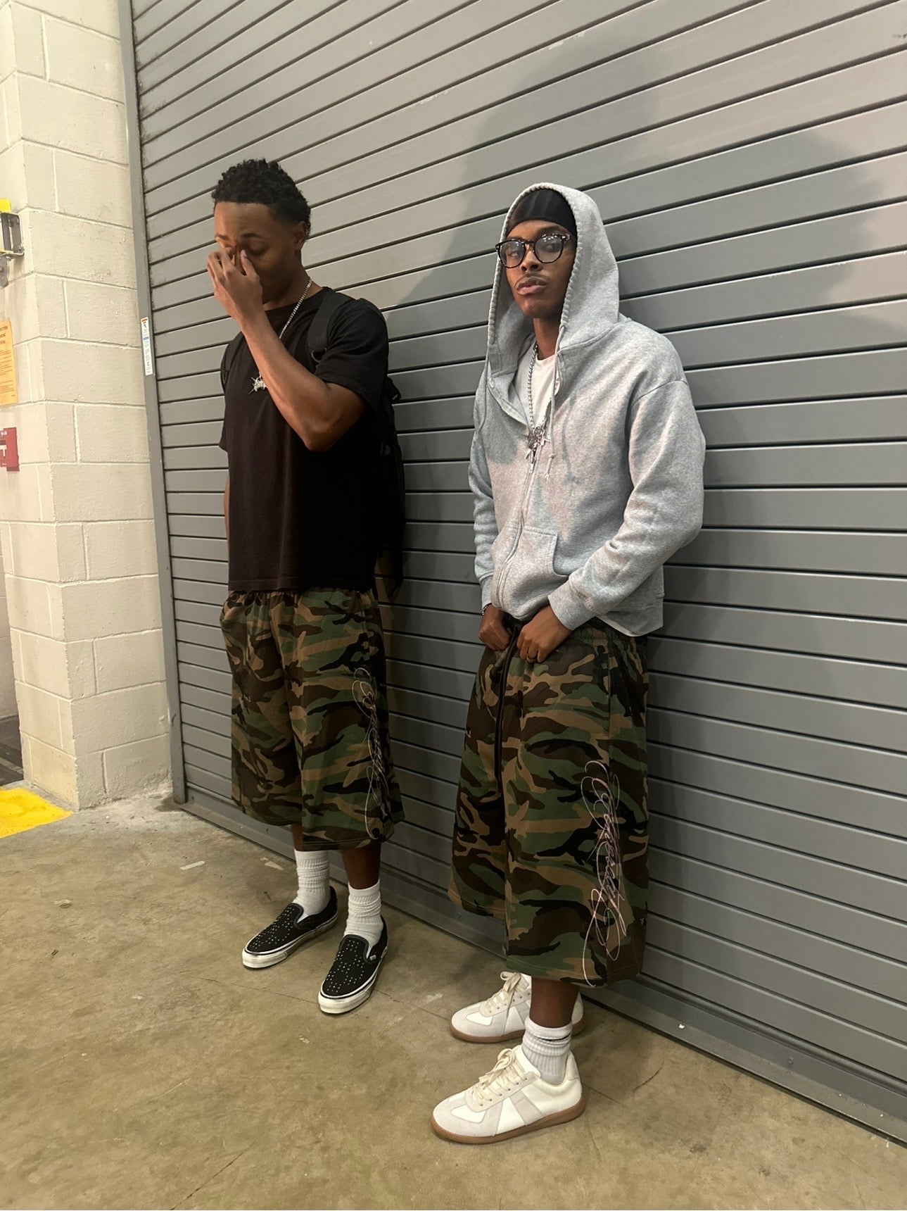 Ethereal Script 3/4 Camo Shorts