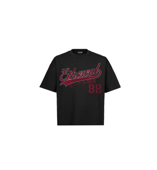 Ethereal Desires Drop Shoulder Boxy Garment Tee Black