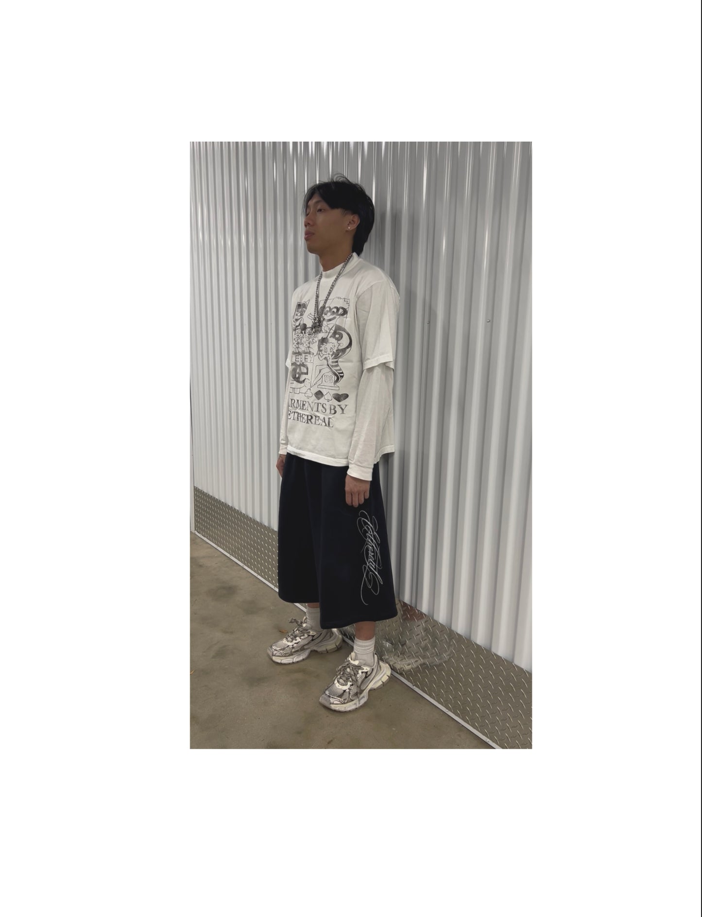 Ethereal Calligraphy Logo 3/4 Sweat Shorts