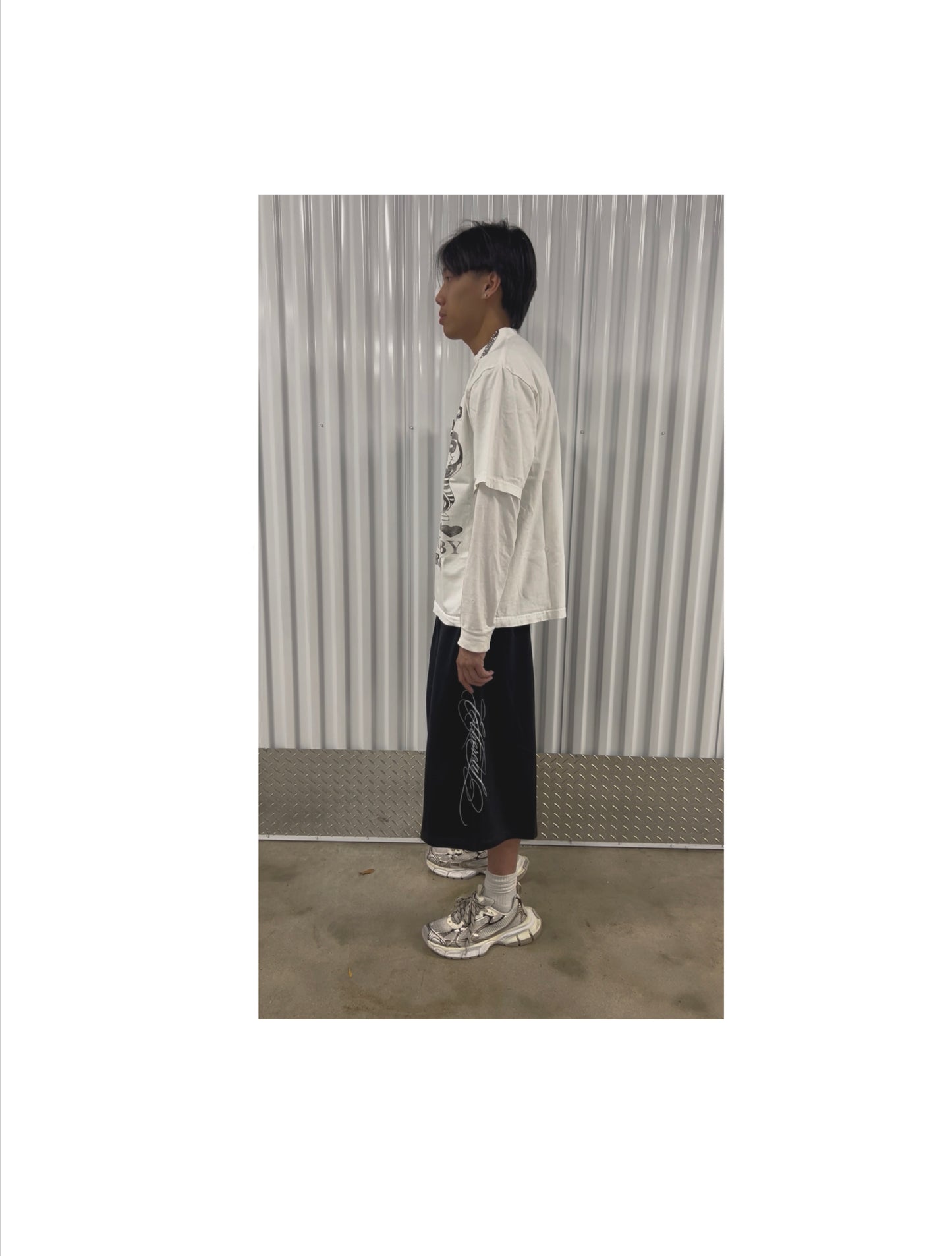 Ethereal Calligraphy Logo 3/4 Sweat Shorts