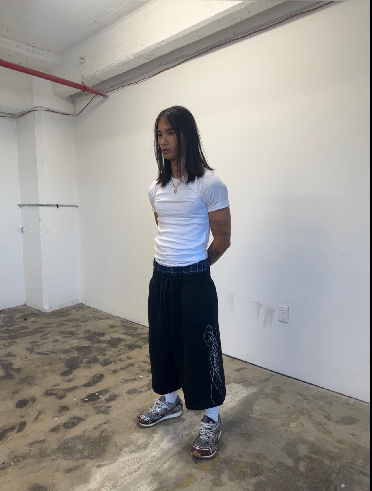 Ethereal Calligraphy Logo 3/4 Sweat Shorts