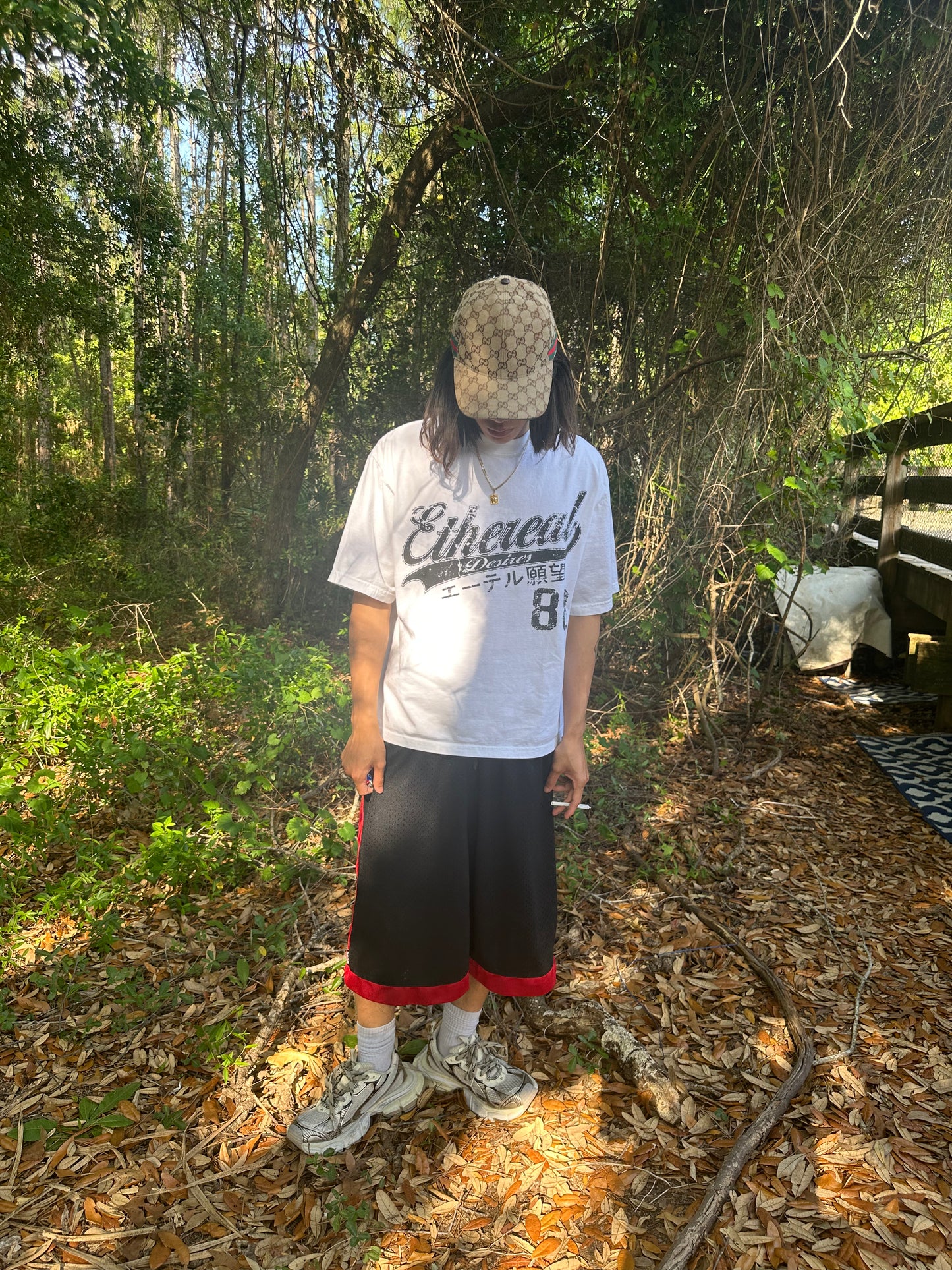 Ethereal Desires Drop Shoulder Boxy Garment Tee White