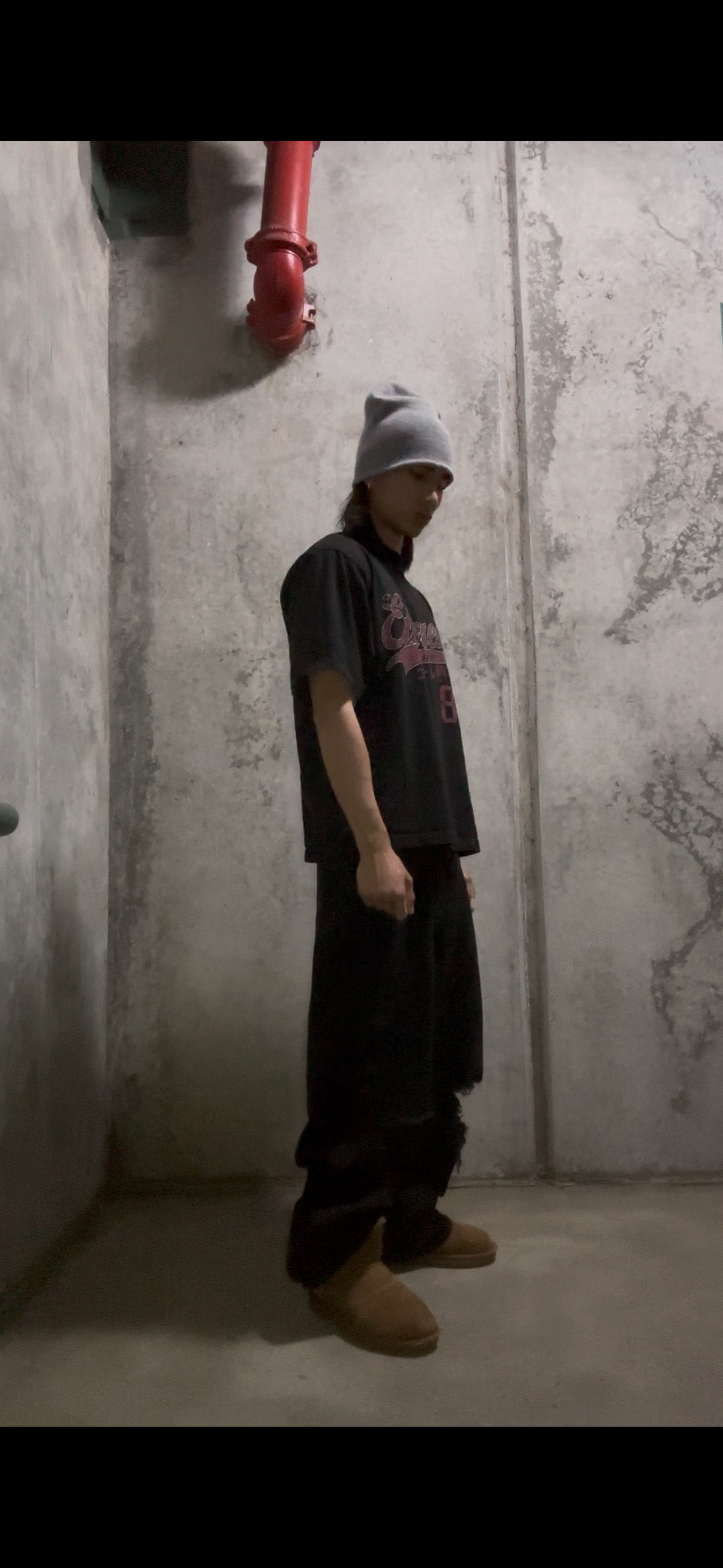 Ethereal Desires Drop Shoulder Boxy Garment Tee Black