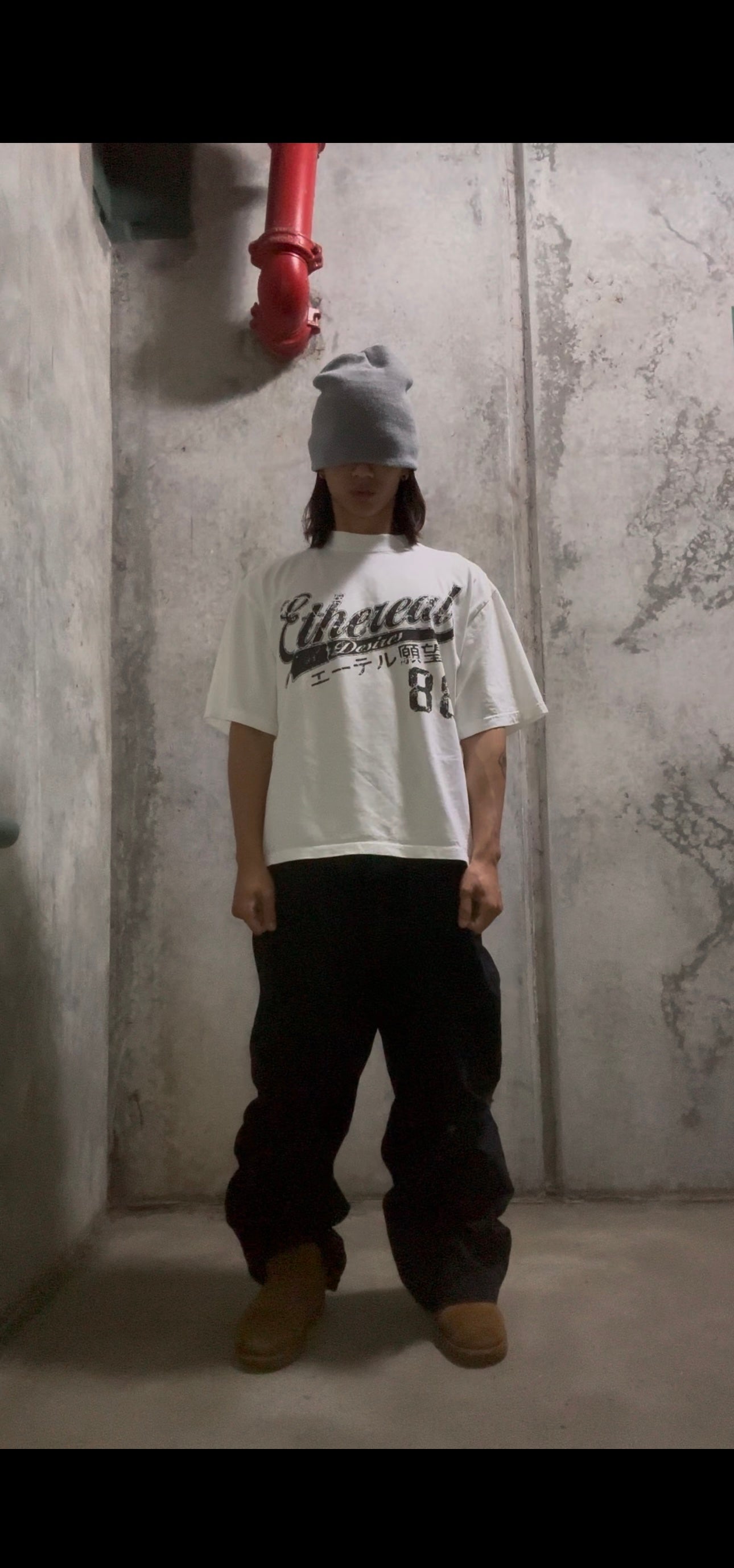 Ethereal Desires Drop Shoulder Boxy Garment Tee White