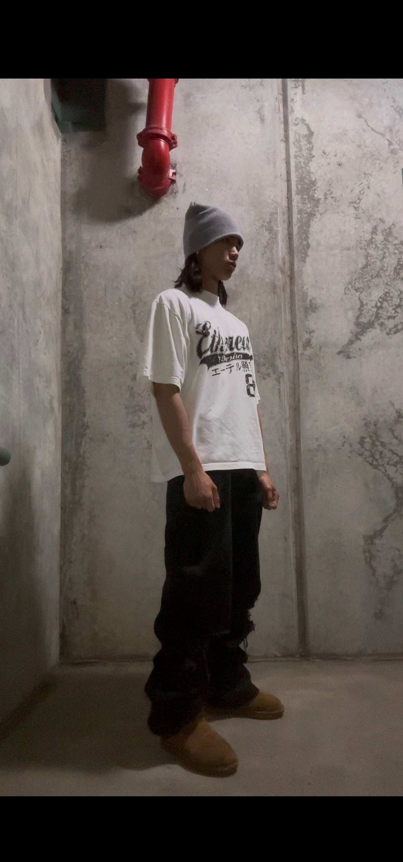 Ethereal Desires Drop Shoulder Boxy Garment Tee White