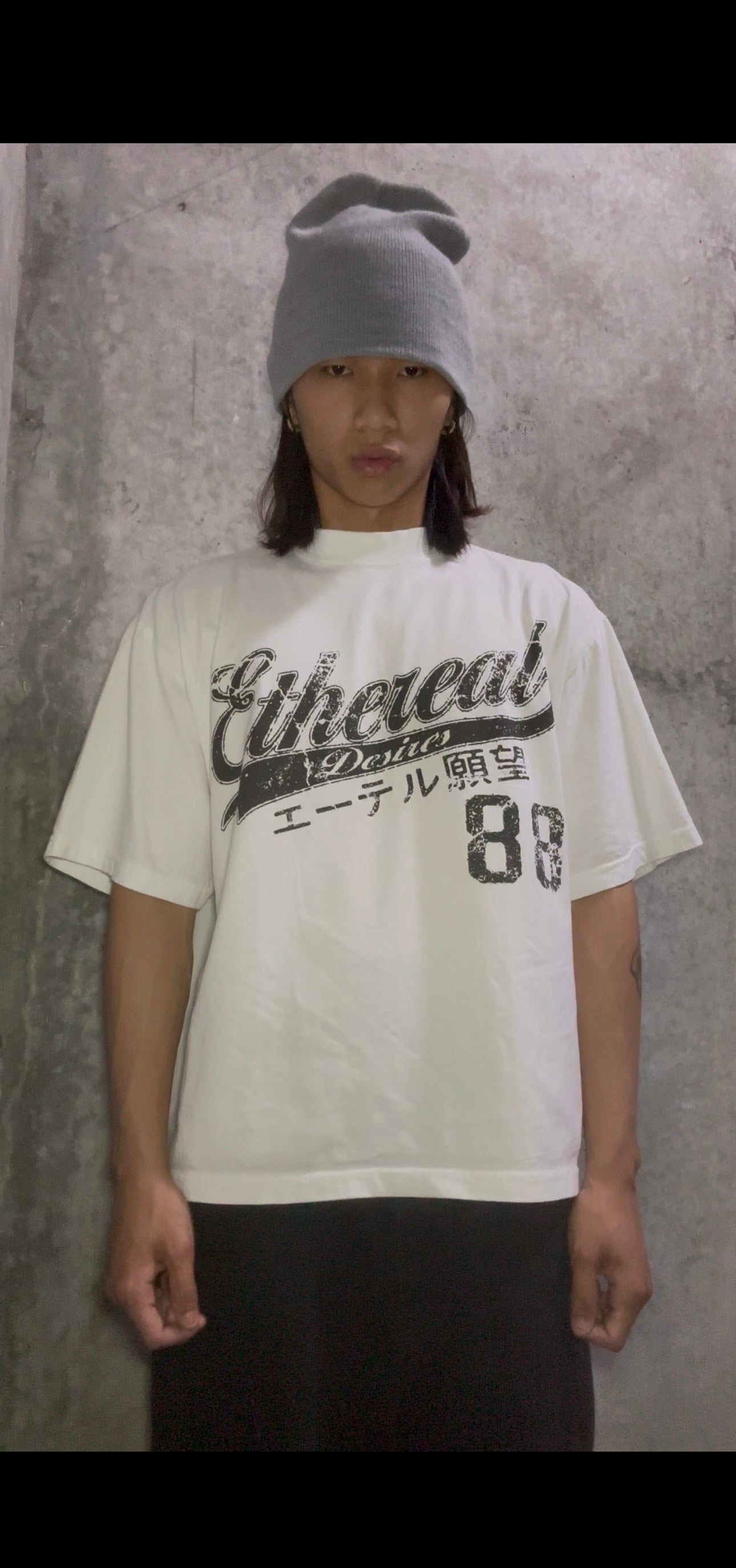 Ethereal Desires Drop Shoulder Boxy Garment Tee White